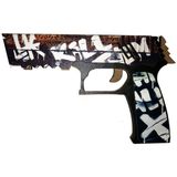 Ahşap CS-GO Kill Wasteland Rebel P250 Lastik Atar Oyuncak Tabanca