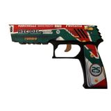 Ahşap CS-GO Twin Turbo P250 Lastik Atar Oyuncak Tabanca
