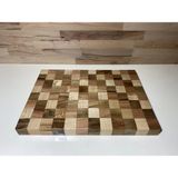 Ahşap Damalı Kesme Tahtası - 30 x 20 x 3 cm