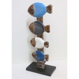Ahşap Dekoratif Ayaklı Balıklar 60cm Biblo Obje