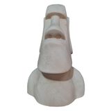 Ahşap Dekoratif Büst Heykeli Moai Totem
