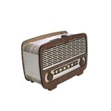 Ahşap Dekoratif Kırmızı Radyo Kumbara Ev Dekorasyonu Nostalji Radyo (Ceviz)