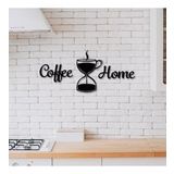 Ahşap Dekoratif Siyah Coffee Time Yazısı Mutfak Tablo Süsü