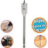 Ahşap Delme Ucu Matkap Ucu Tahta Sunta Plastik Alçıpan Delme Ucu Bits Yaprak Uç 18 mm - Gri