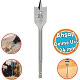 Ahşap Delme Ucu Matkap Ucu Tahta Sunta Plastik Alçıpan Delme Ucu Bits Yaprak Uç 24 mm - 1 - Gri