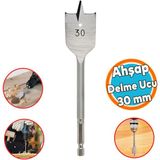 Ahşap Delme Ucu Matkap Ucu Tahta Sunta Plastik Alçıpan Delme Ucu Bits Yaprak Uç 30 mm - 1 - Gri