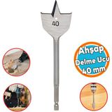 Ahşap Delme Ucu Matkap Ucu Tahta Sunta Plastik Alçıpan Delme Ucu Bits Yaprak Uç 40 mm - 1 - Gri