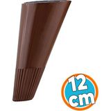 Ahşap Desenli Ayak Açılı Konik 12 cm Mobilya Yükseltici Baza Ayağı Koltuk Kanepe Altı Puf Ayakları - Ceviz