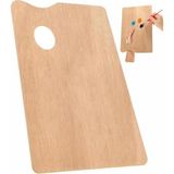 Ahşap Dikdörtgen Palet Naturel 20X30 cm 1 Adet Orta Boy Ahşap Boya Paleti Resim Boyama Tepsisi Ak