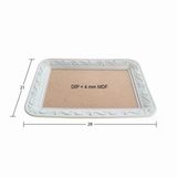 Ahşap Dikdörtgen Tepsi Aplikli Model 28X21cm T100