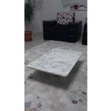 Ahşap Dikdörtgen Yer Sofrası-Hamur Açma Masası - Beyaz Mermer 60 x 110 cm