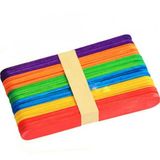 Ahsap Dil Basma Cubugu (Abeslang) Renklı 50Li Paket (150X18 Mm)