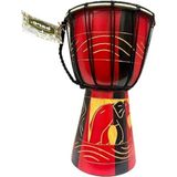 Ahşap Djembe Otantik Çalgı, 30 Cm, Mahoni Ağacı, Keçi Derisi, Darbuka Davul