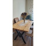 Ahşap Doğal Kütük Yemek / Toplantı / Çalışma Masası - 80 X 120