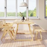 Ahşap Doğal Kütük Yemek / Toplantı / Çalışma Masası - 80 x 160