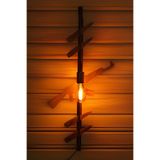 Ahşap Duvar Aplik Rustik Wooden Aplik - Handmade, Bej