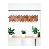 Ahşap Duvar ve Kapı Askısı 8 Askılıklı Silme Ahşap 23x91 cm