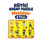 Ahşap Eğitici Meslekler Sök Tak Puzzle – Çocuklar İçin Öğretici Meslekleri Tanıma Yapboz Oyuncağı
