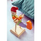 Ahşap El Yapımı Sallanan Oyuncak Palyaço Renkli Doğal Ahşap Bebek Çocuk Oyuncağı (Kırmızı)
