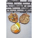 Ahsap Elma Cilek Armut Kayin Cerezlik-Kahvaltilik Ve Servis- Sunum Tabagi Kz1046