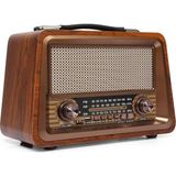 Ahşap Eskitme Görünümlü Bluetooth Hoparlör Mp3 Çalar Müzik Kutusu Nostaljik Radyo