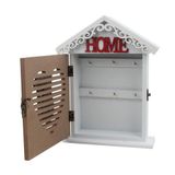 Ahşap Ev Tasarımlı Home Sweet Home Anahtar Askısı Kilit Detaylı Duvar Organizer 28 cm Duvar Süsü