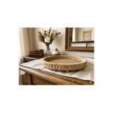 Ahşap Evi Ahşap banyo düzenleyici aksesuarları Hasır sepet organizer çap 27 cm