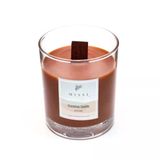 Ahşap Fitilli Dark Amber Kokulu Kahverengi Craklıng Vegan Mum (Çıtırtılı)