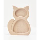 Ahşap Fonksiyonel Çerezlik (Kahvaltılık, Sunumluk, Servis Tabağı) - Kedi Figürlü
