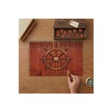 Ahşap Gemi Dümeni Tasarımı 240 Parça Ahşap Puzzle Ahşap Kutuda MP04624