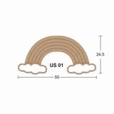 Ahşap Gökkuşağı Pano 50x24,5cm 8mm US01