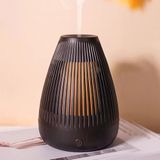 Ahşap Görünümlü Işıklı Konik Mini Hava Nemlendirici Buhar Makinesi Esansiyel Uçucu Yağ Aroma Difüzörü Siyah