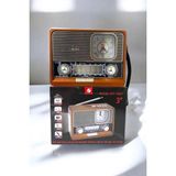 Ahşap Görünümlü Retro Bluetooth Radyo Usb,aux ve Sd Kart Girişli Nemere - 1