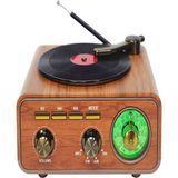 Ahşap Görünümlü Retro Mini Radyo, Bluetooth ve Fm Fonksiyonlarıyla - Altın