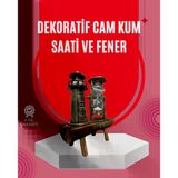 Ahşap Gövdeli Deniz Feneri Formlu Kum Saati – 15X20 Cm Masa Dekoru - Lisinya
