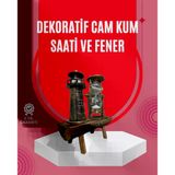 Ahşap Gövdeli Deniz Feneri Formlu Kum Saati – 15X20 Cm Masa Dekoru P96792s2210