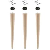 Ahşap Ham Ayak 45 Cm 3'lü Set Kütük Masa Orta Sehpa Zigon Ayağı
