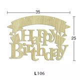 Ahşap Happy Brithday Duvar Ve Kapı Panosu L106