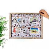 Ahşap Hasır Duvar Fotoğraf Çerçevesi 37x47 (8 Adet Foto Baskılı)
