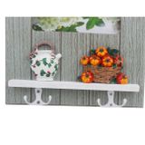 Ahşap Home Sweet Home Anahtar Askısı Fotoğraf Çerçeveli Duvar Organizer 4 Kancalı 27 cm Model 3