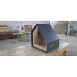 Ahşap Iç Mekan Kedi ve Köpek Için Mini Ev ve Yatak Seti