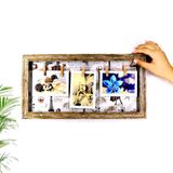 Ahşap İpli Fotoğraf Çerçevesi - Dekoratif Anı Polaroid Fotoğraf Çerçevesi