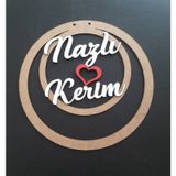 Ahşap Isimli Makrome Kasnak-Makrome Isimlik- Isimli Çember (402406695)