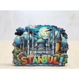 Ahşap İstanbul Temalı Magnet - Model 2 24242451820
