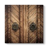 Ahşap Kahverengi Kapı Tablosu 90 x 90