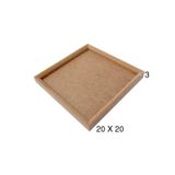 Ahşap Kare Pano 20X20Cm Pa217