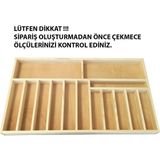 Ahşap Kaşıklık 70X40 Cm. Mutfak Çekmecesi Kaşıklık ve Servis Gereçleri Düzenleyici - 70 cm
