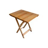 Ahşap Katlanabilir Mutfak, Balkon, Ev Ve Kamp Masası 50X65 Cm - Portatif Dikdörtgen Masa