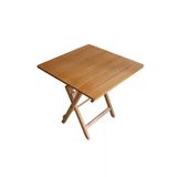 Ahşap Katlanabilir Mutfak, Balkon, Ev Ve Kamp Masası 60X60 Cm - Portatif Kare Masa