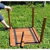 Ahşap Katlanır Rulo Kamp ve Piknik Masası - 75X60X50 - Ahşap - Ceviz